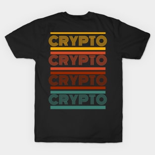 Crypto Retro Vintage Typography T-Shirt